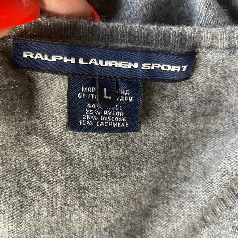 Ralph Lauren Gray Cashmere Wool Sweater - Picture 6 of 7